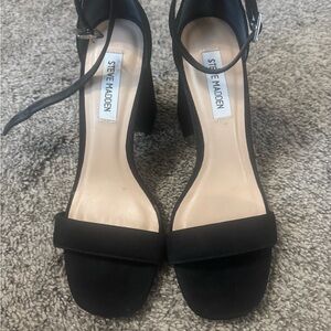 Steve Madden Black Ankle Strap Heels